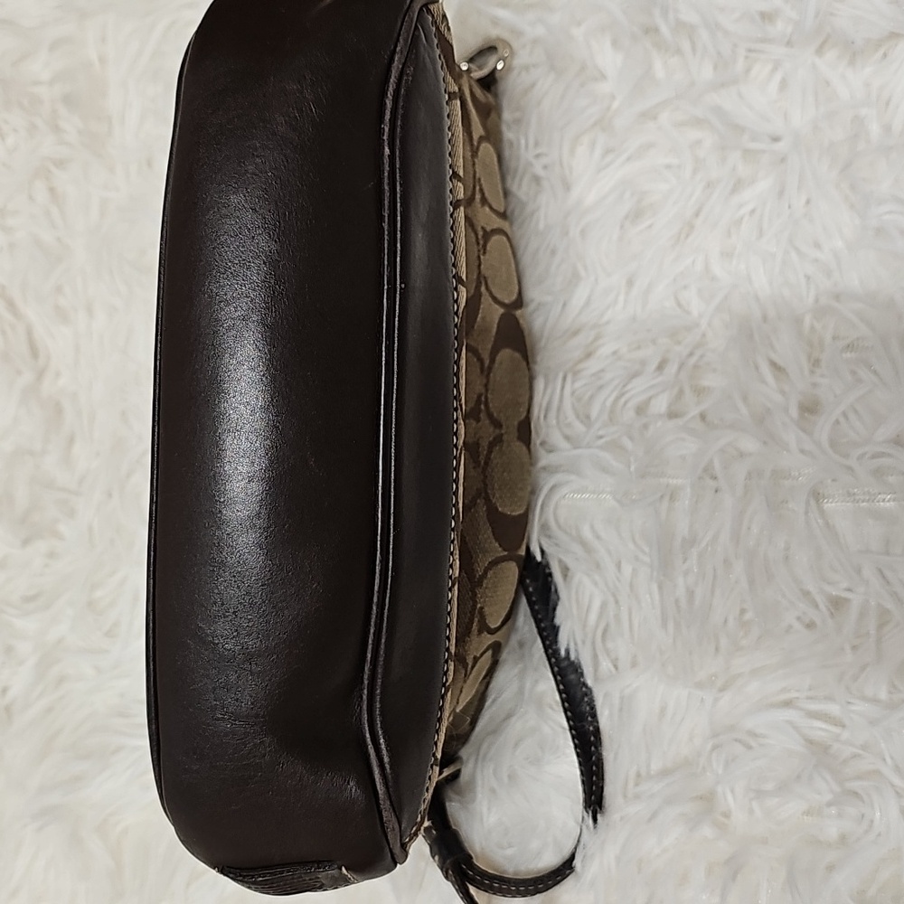 Coach Bags Signature Jacquard Canvas Leather Demi Shoulder Hand Bag - Picture 16 of 16